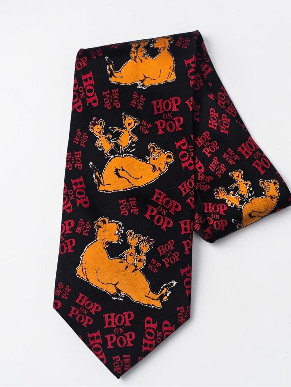 Dr. Suess Mens Tie Vintage 1994 Hop On Pop 100% Silk